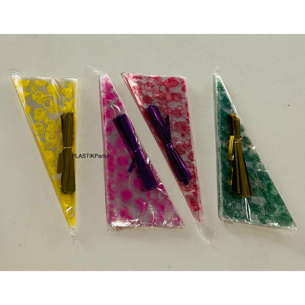 Plastik Contong Kacang / Mete Segitiga dan Tali (KHUSUS PEMBELIAN MIN 10 PACK)