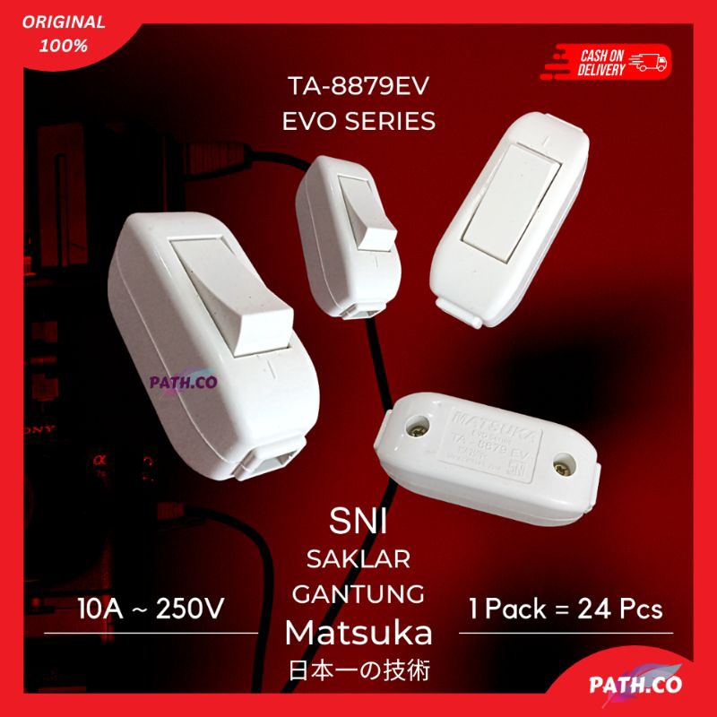 Matsuka Saklar Gantung On/Off SNI | 10A ~ 250V | Saklar Listrik Matsuka | Sakelar Lampu