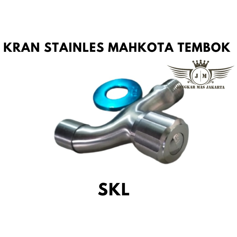 JKM Keran Kran Tembok SKL Stainless Steel Mahkota Belimbing 1/2 Inch Kran SKL 31 SS CS Tembok