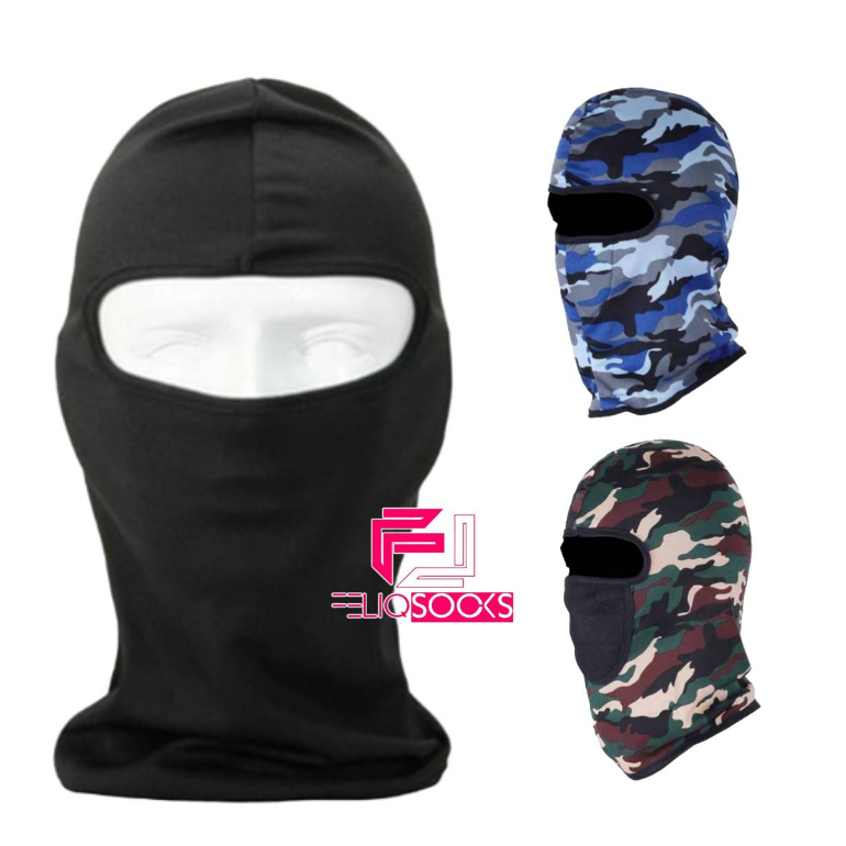 Masker ninja full face polos penutup wajah anti polusi