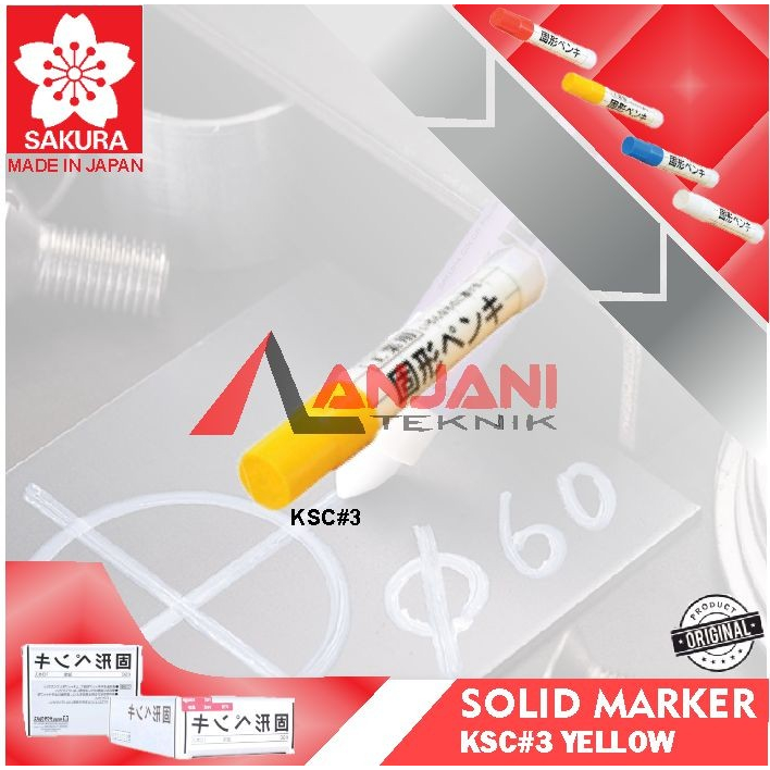 

SAKURA SOLID STEEL MARKER YELLOW SPIDOL PERMANEN PENANDA BESI KUNING
