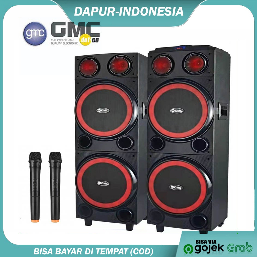 SPEAKER BLUETOOTH GMC 899L Ukuran 10 Inch X 4 - FREE MIC 2 Pcs