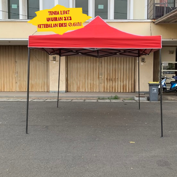 Tenda Lipat 3x3 Ketebalan besi 0.6mm