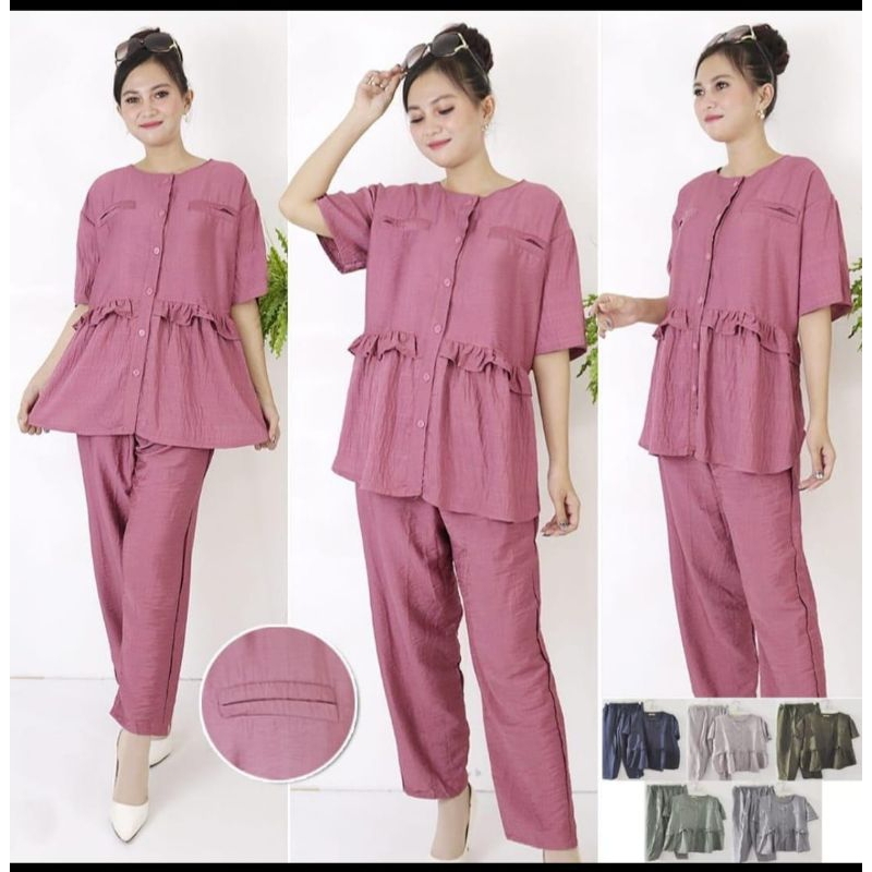 Setelan Cp Agnes Linen Standard Premium