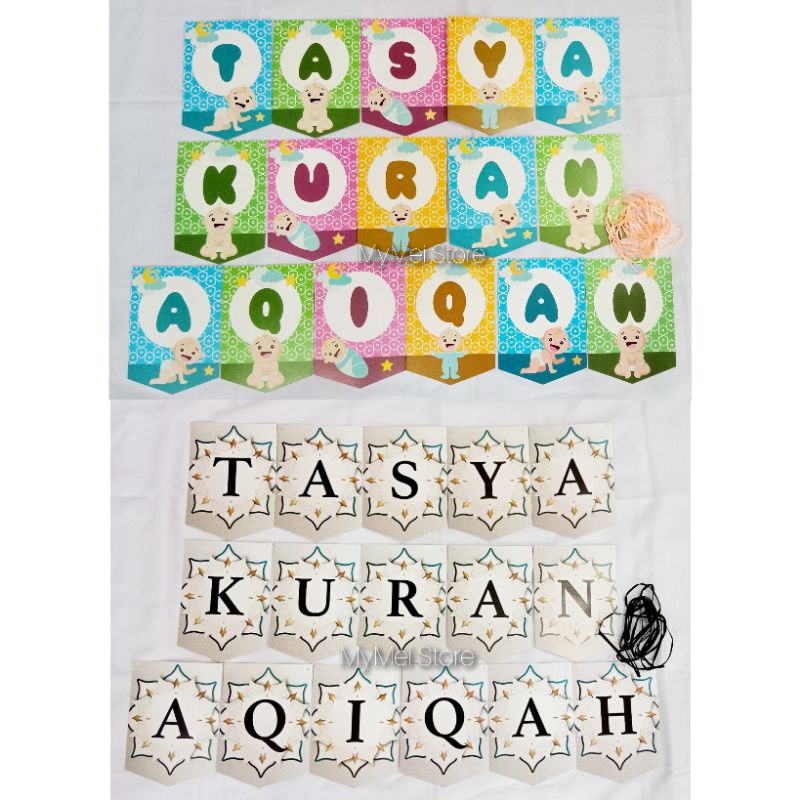 Banner Tasyakuran Aqiqah | Bunting Flag Tasyakuran Aqiqah | Banner KECIL