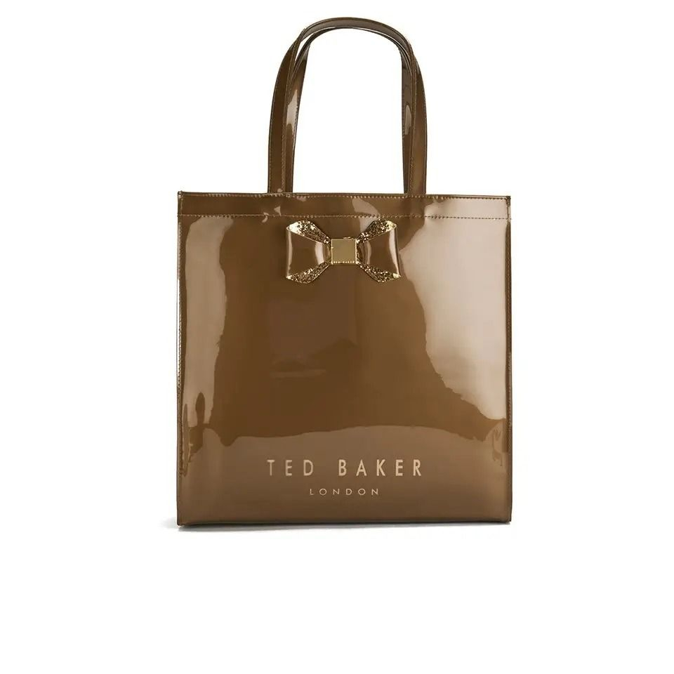 100% AUTHENTIC - Ted Baker Glicon Bow Large Icon Tote Bag Gold Color