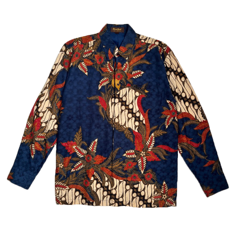 KEMEJA BATIK PRIA LENGAN PANJANG DANAR HADI ORIGINAL BIRU - M