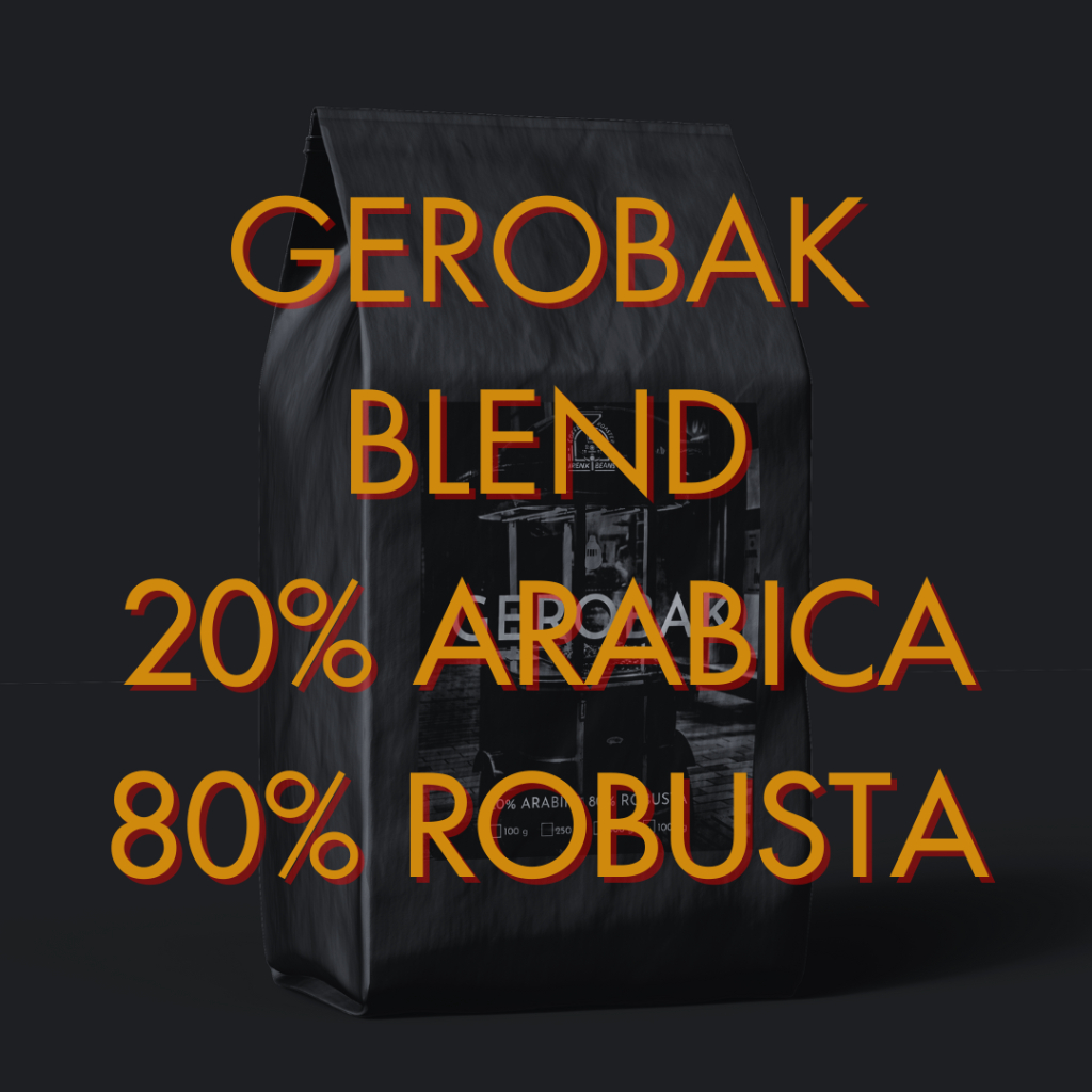 

Gerobak Blend 20 Arabika 80 Robusta Kopi Susu Biji Bubuk 1000g