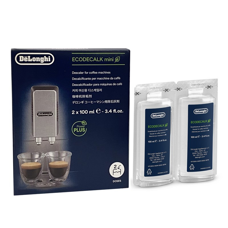 Delonghi Ecodecalk 100 ML 2 Set Coffee Machine Descaler Descaling