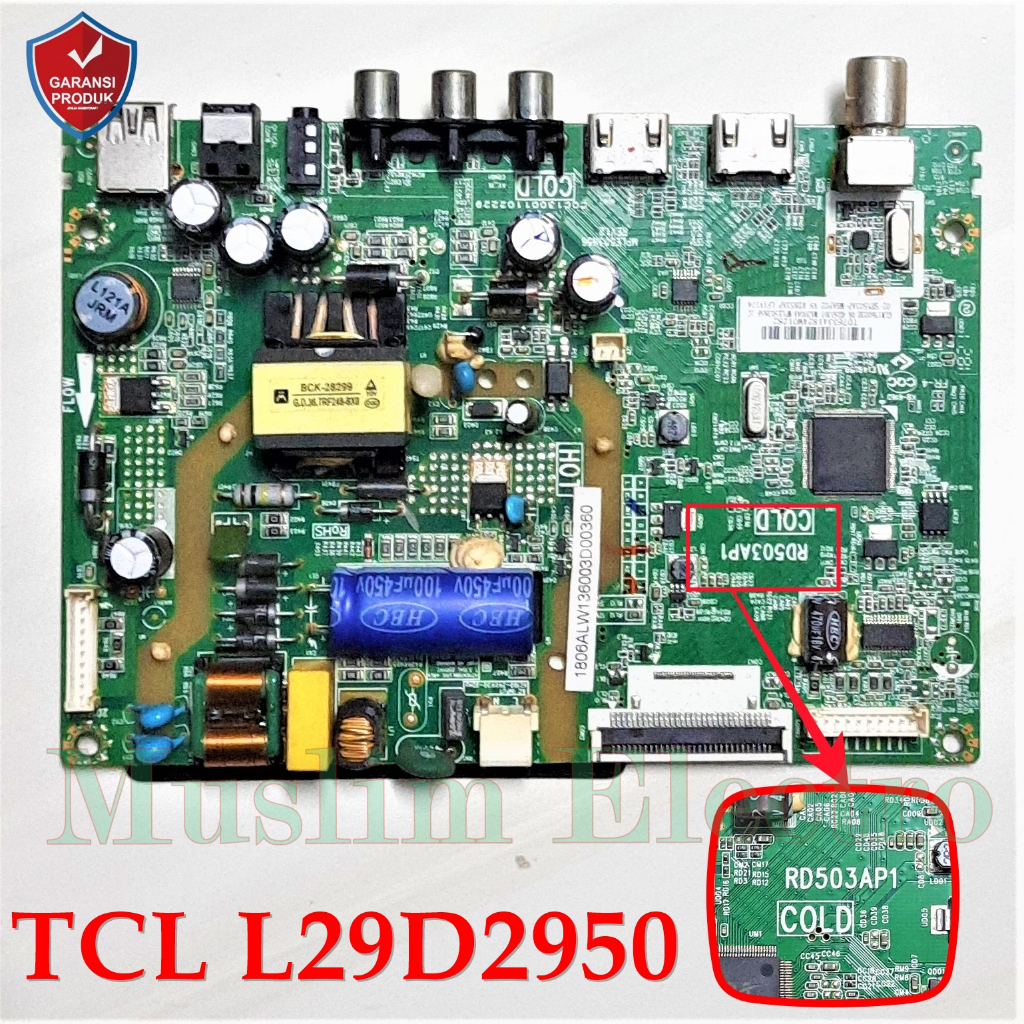 Mainboard LED TV TCL L29D2950 29D2950
