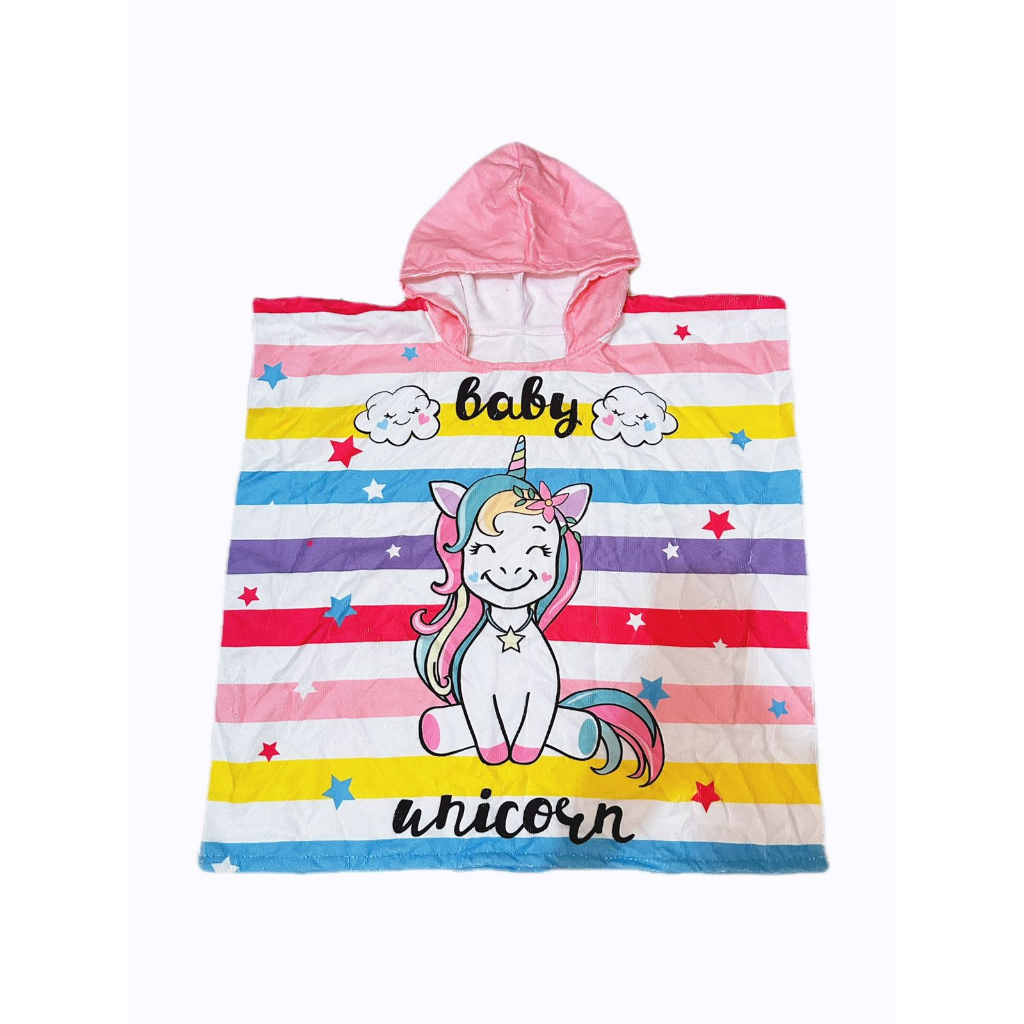 beach towel kids handuk mandi pantai anak renang unicorn shark crab icecream 2-8TH