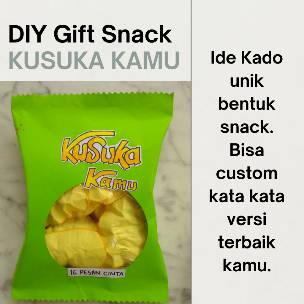 

DIY Gift Bentuk Snack Kusuka Kamu | Ide kado unik bentuk Snack dari kertas | DIY Paper Craft