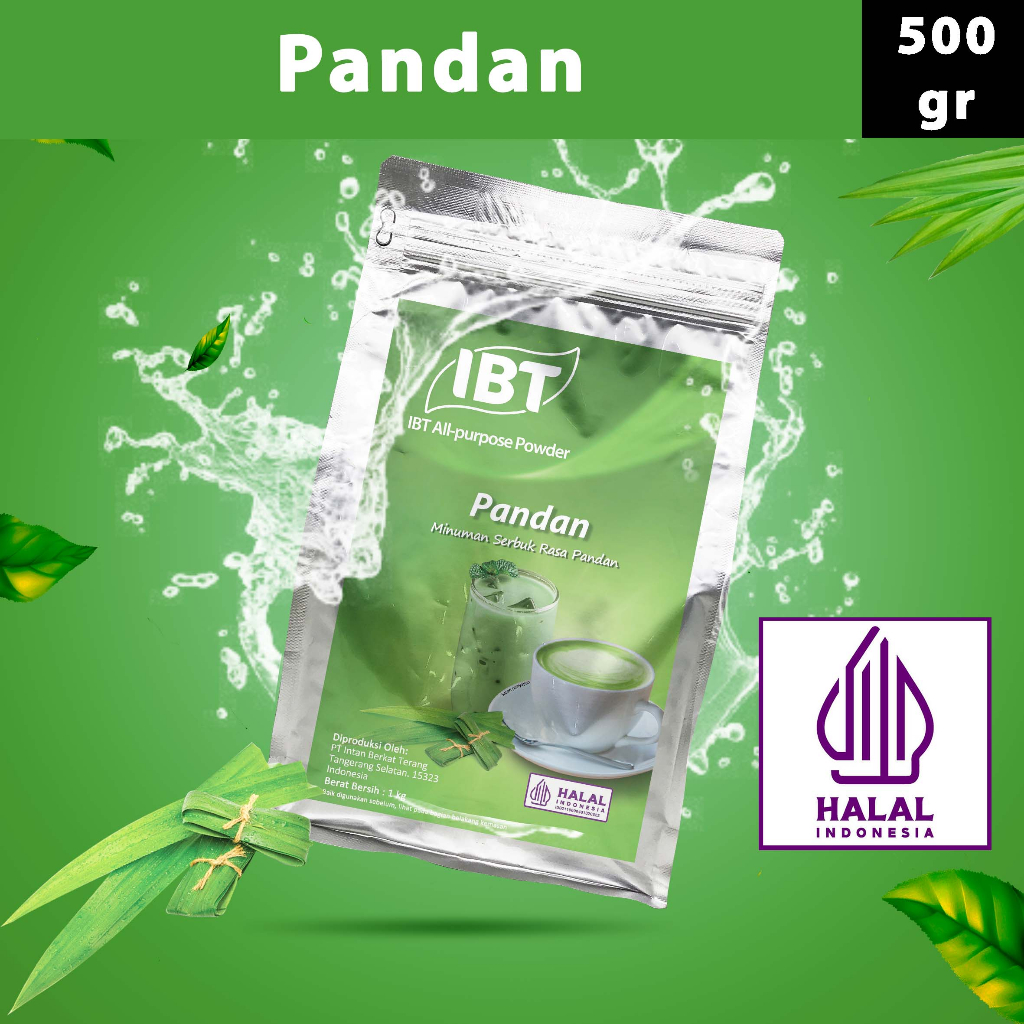 

Bahan Minuman Bubuk Rasa Pandan IBT Drink Powder 500gr
