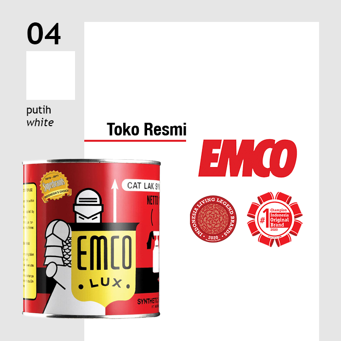Emco Lux Cat Kayu & Besi 1kg - Putih Glossy/Doff
