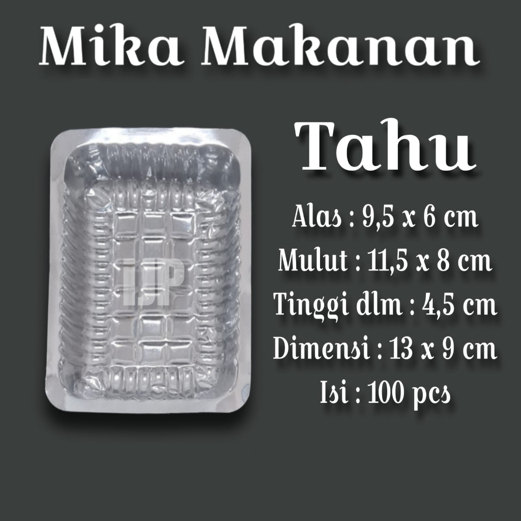 [100pcs] Mika Plastik Makanan Ukuran Tahu / Mika Plastik Makanan Bening Tahu