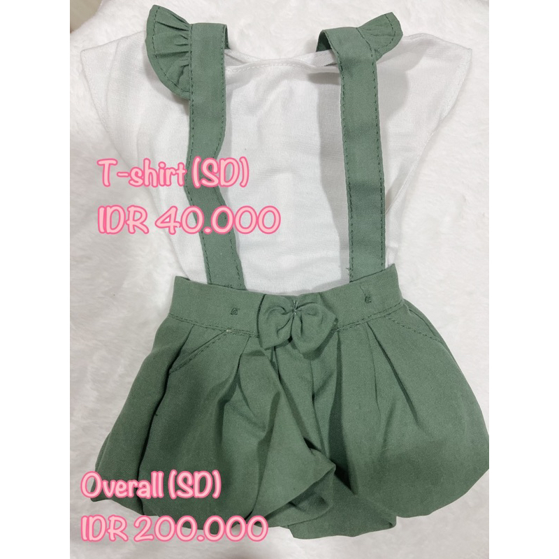 Baju Boneka BJD Size 1/3 60cm SD DD Tshirt Overall Preloved