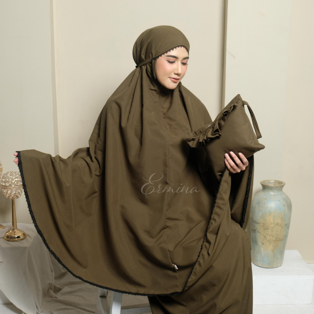 Ermina Mukena Dewasa 2 in 1 Katun Premium Traveling