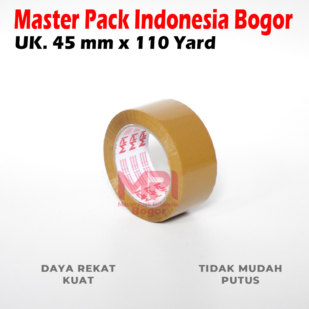 

Lakban Coklat 45 MM x 110 YARD / Lakban Untuk Packing - Master Pack Indonesia