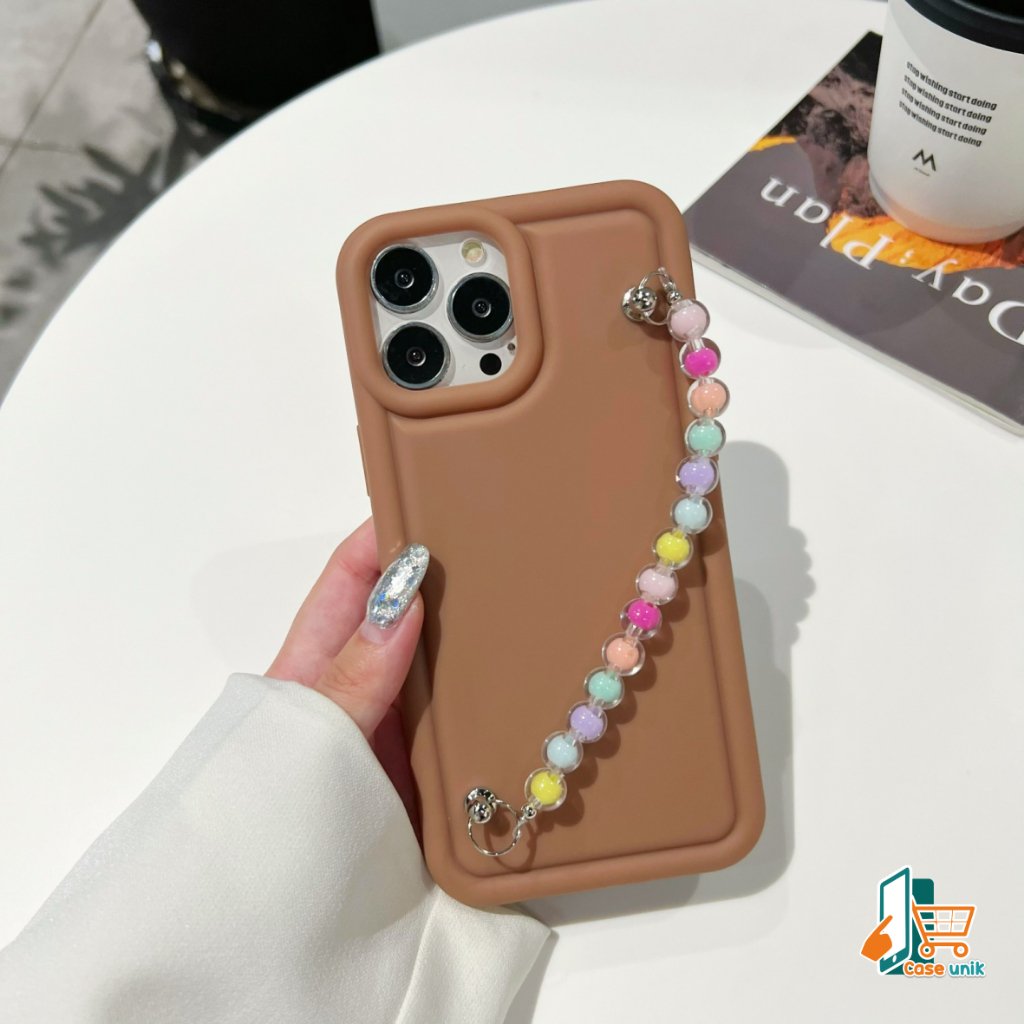 GC68 SOFTCASE SILIKON DELUXE MATTE MACARON MATTE AIR BAG CHAIN GRIP MANIK MANIK FOR OPPO A1K A3S A5S A7 A12 A11K F9 A15 A15S A16 A16E A16K A17 A17K A5 A9  A31 A8 A39 A57 A52 A92 A53 A33 2020 A54 A55 4G CS6314