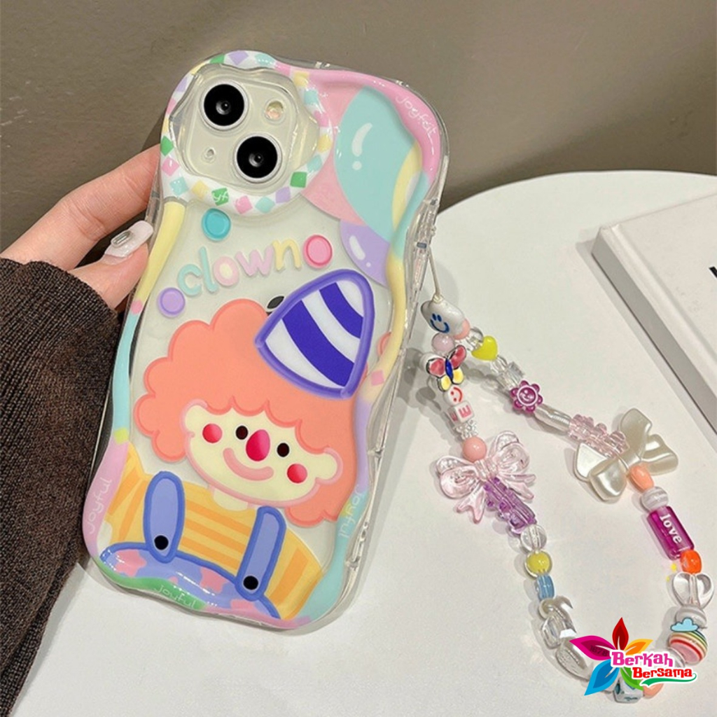 SS845 Kartun Little Monster Phone Case Untuk Infinix Smart 5 6 6 PLUS 7 HOT 20 30 20i 30i 12I 9 10 11 12 20 30 PLAY NOTE 12 TURBO 696 NOTE 12 PRO 30 30 PRO+ Kreatif Lucu Badut Lembut 3D Bergelombang Melengkung Penutup Tepi BB8857