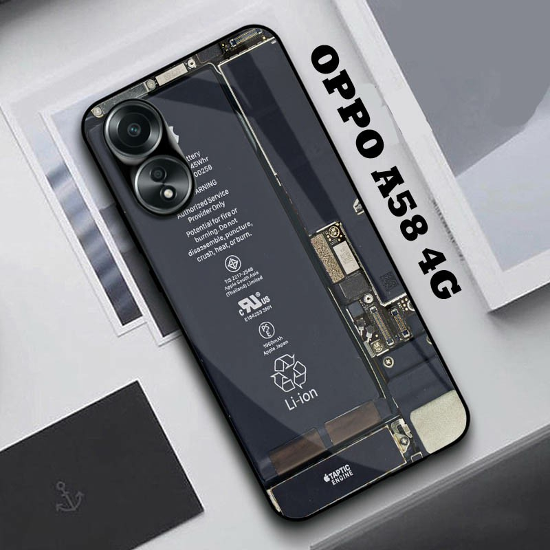 Softcase Glass OPPO A58 4G Terbaru [K266] - Softcase Mirror - Softcase Kaca OPPO A58 4G- Softcase Gl