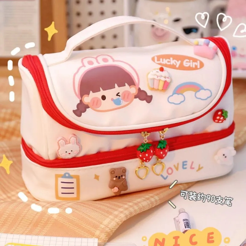 

TEMPAT PENSIL ANAK LUCU MURAH KEKINIAN MOTIF ANIMAL DAN GIRLS / TAS MAKEUP TENTENG 2 LAPIS KAPASITAS BESAR (C746)