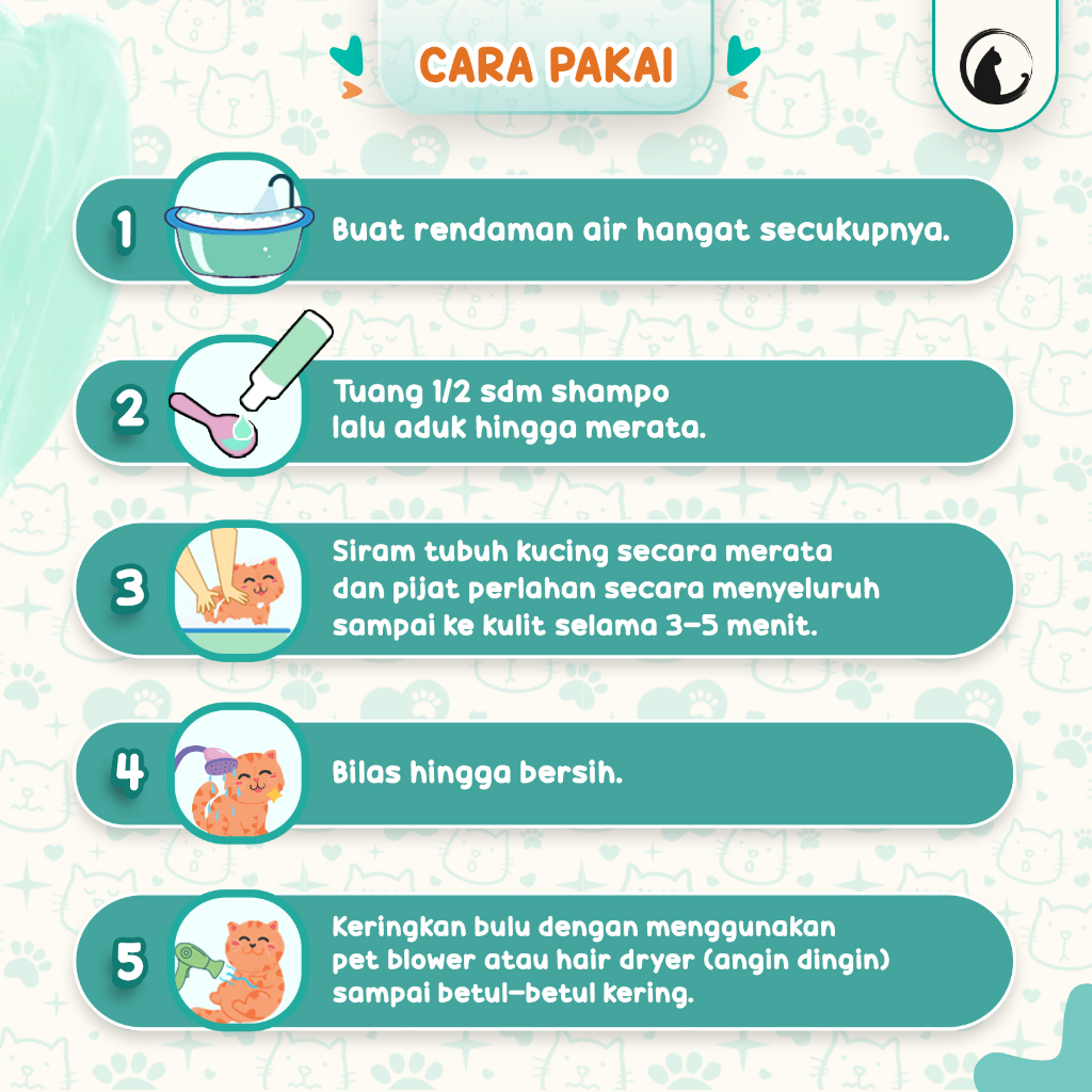 Olive Care Shampo Kucing Total Protection ANTI FUNGAL & FLEAS untuk Jamur, Kutu, Scabies, Parasit, Alergi dan Radang Kulit Image 4