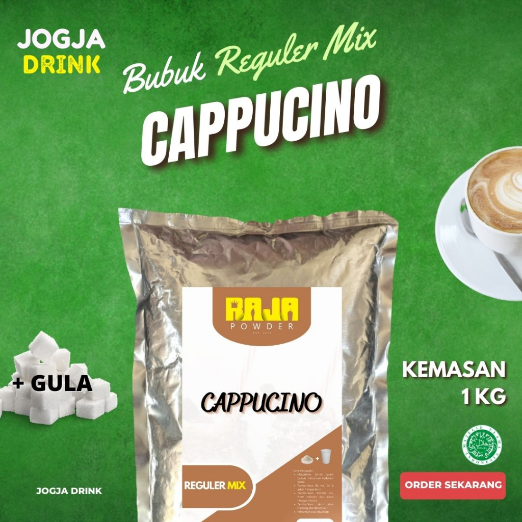 

Bubuk Minuman Rasa Kopi Kekinian Cappucino Coffee Powder 1000 gram / 1 Kg Kiloan Reguler Premix Campuran Gula / Plain Original