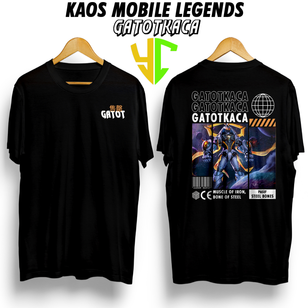 YC Kaos StreetWear Hero ML (GATOTKACA EPIC) Bisa Request Hero, Kaos Pendek Pria Kaos Premium Kaso St