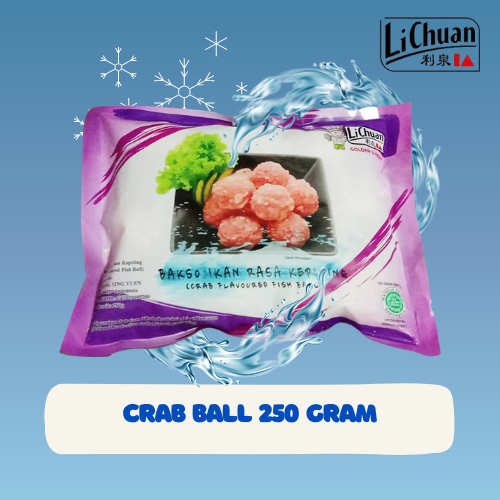 

CRAB BALL 250 GR ( LICHUAN ) | KEPITING | BAKSO | IMPOR | FROZEN FOOD