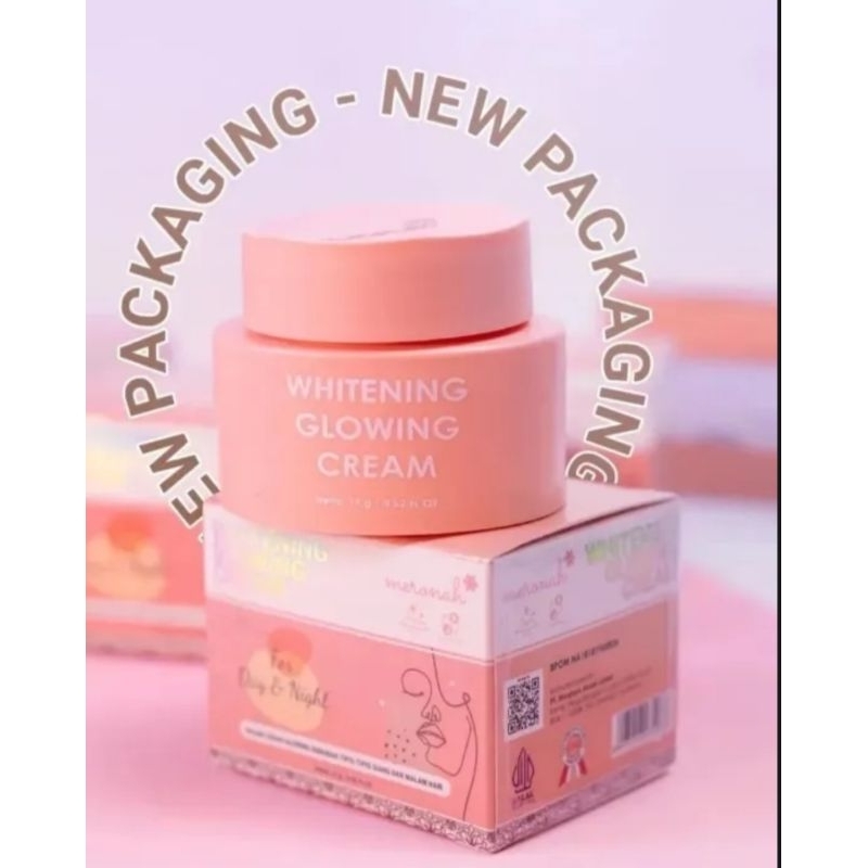 ( ORIGINAL ) NEW MERONAH WHITENING GLOWING CREAM /MERONAH GLOWING CREAM 2 IN 1