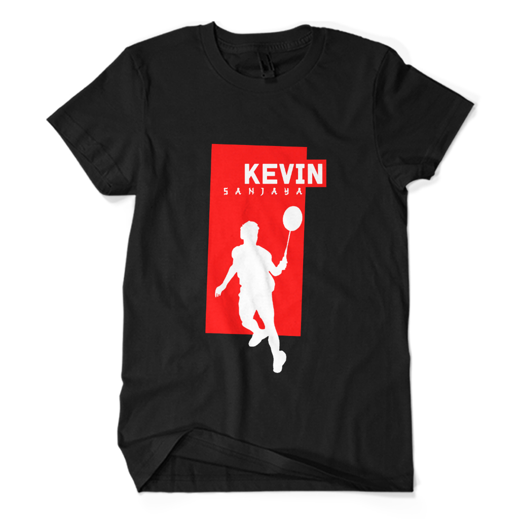 Kaos Distro Premium KEVIN SANJAYA - Baju Hobi Olahraga Sport Bulu Tangkis Badminton Unisex Dewasa