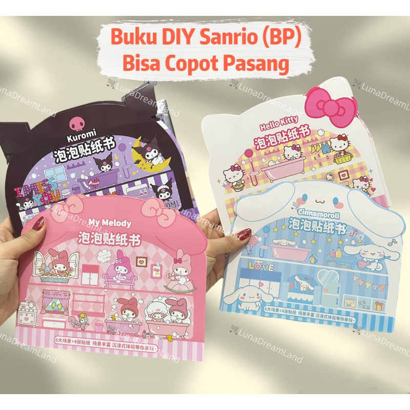 

BUKU DIY BUBBLE STICKER SANRIO HOME RUMAH DIARY LUCU STIKER SIAP KIRIM