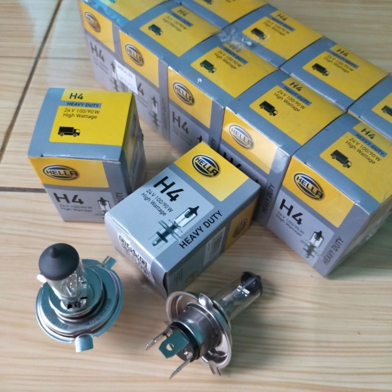 Bohlam Lampu Hella H4 24v 90/100w Original