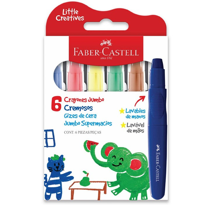 

FABER-CASTELL Jumbo Creamy Crayon Set 6