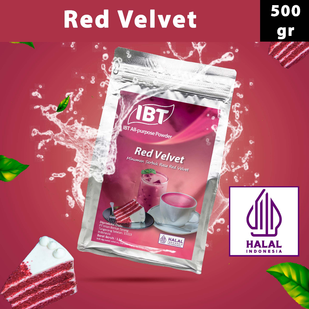 

Bahan Minuman Bubuk Rasa Red Velvet IBT Drink Powder 500gr