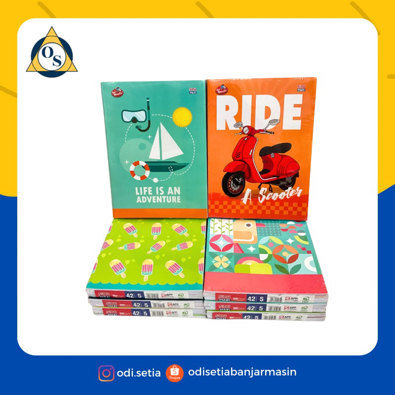 

BUKU TULIS SIDU MAXI 42 LEMBAR MOTIF KRAKTER & CAMPUS