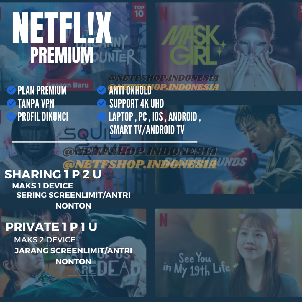 

NETFFLIXXX PREMIUMM SHARRING PRIVVATE 4K ULTRA HD 1 BULAN NO VPN