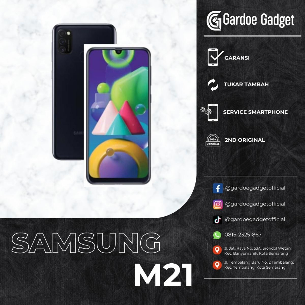 SAMSUNG M21 [3/32GB & 4/64GB] HP SECOND ORIGINAL BERGARANSI | Gardoe Gadget