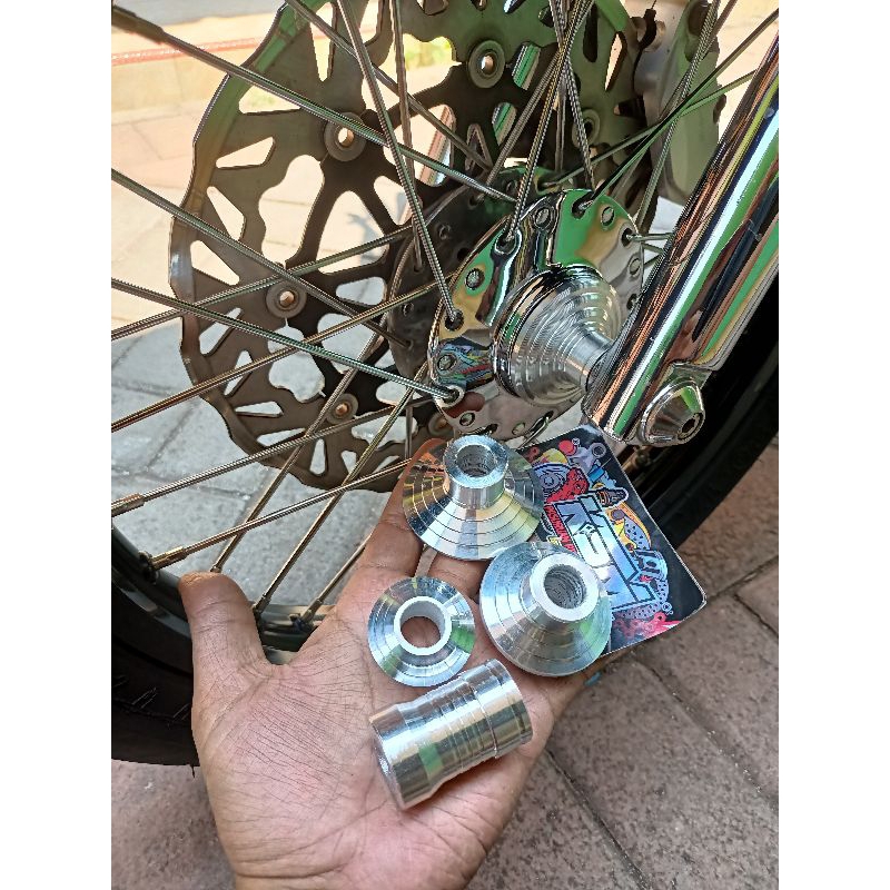 boshing gearbox velg racing rcb/vrosi PNP shok depan ninja R RR SS/pemanis tromol depan