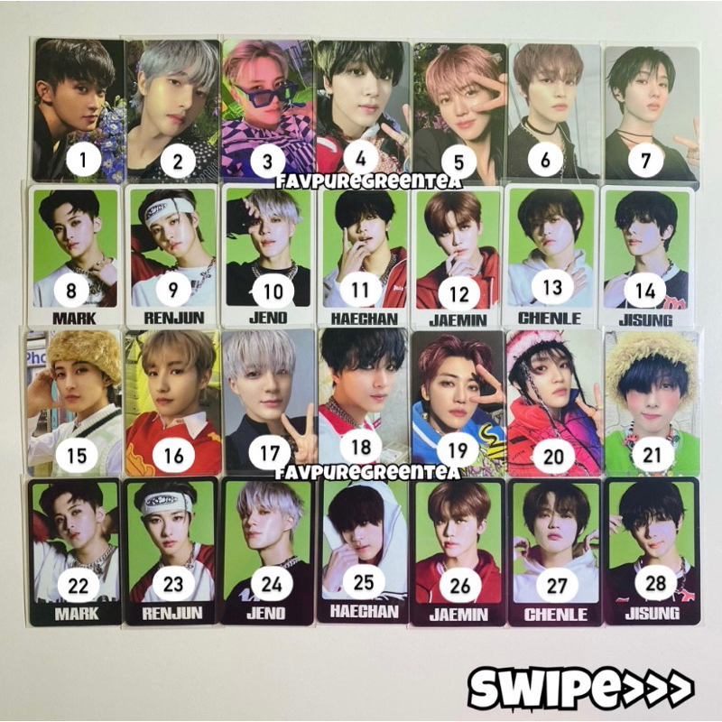 NCT DREAM AGIT TC ISTJ PHOTOCARD OFFICIAL - Mark Renjun Jeno Haechan Jaemin Chenle Jisung A B ver