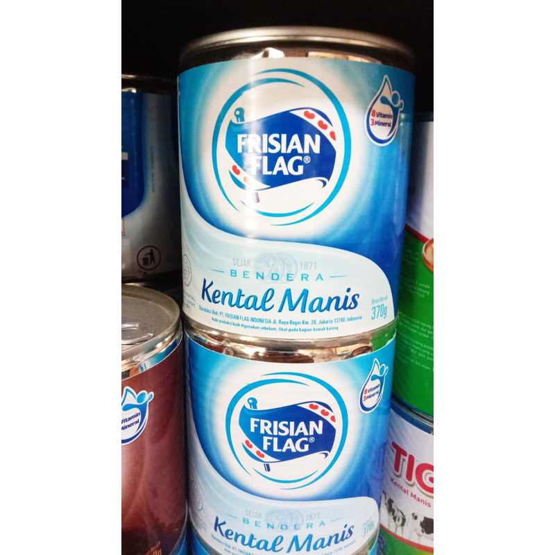 

SUSU KENTAL MANIS FRISIAN FLAG PUTIH / SUSU KENTAL MANIS BENDERA / SUSU FRISIAN FLAG / SUSU BENDERA / SKM / 370g