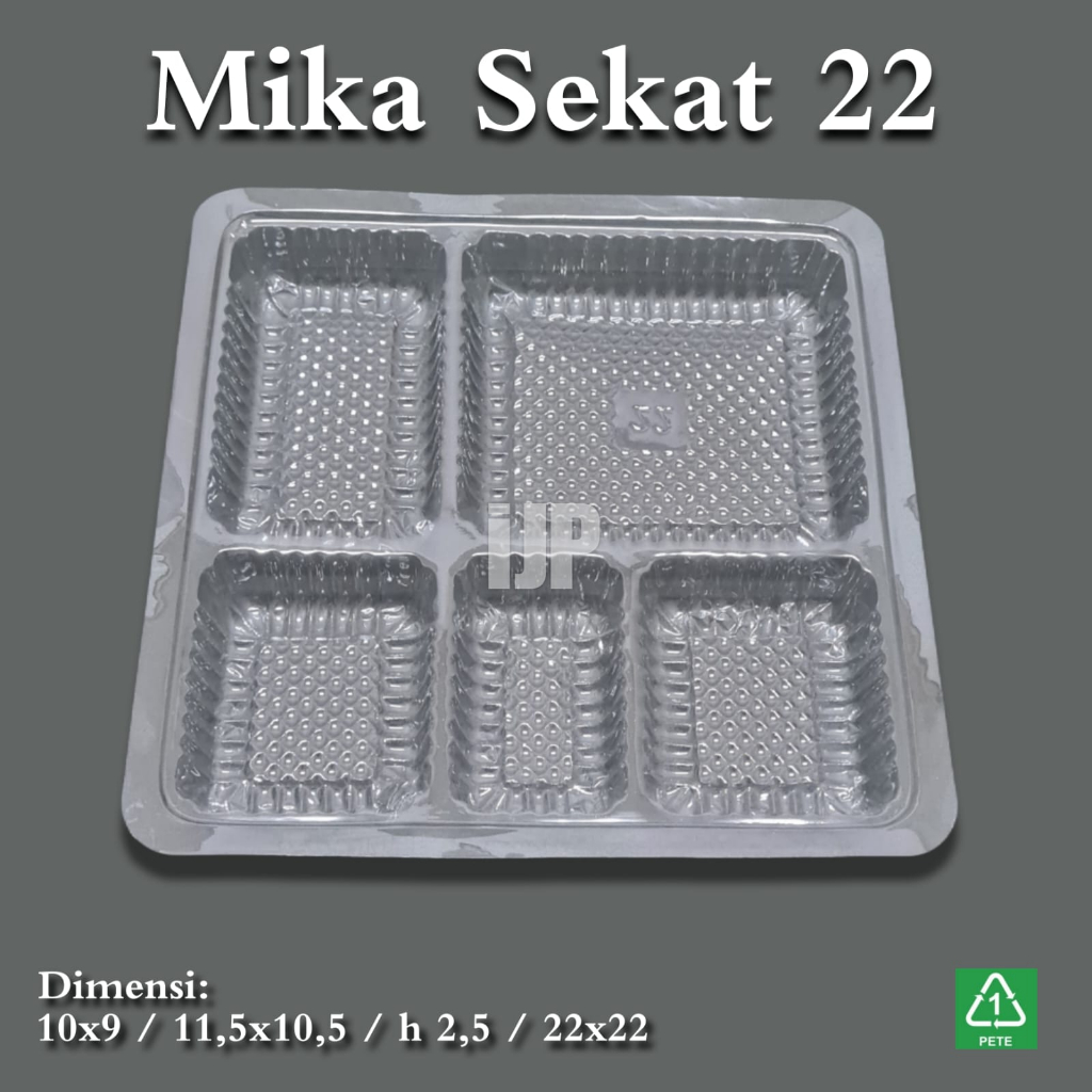 [100pcs] Mika Nasi Kotak Ukuran 22cm / Mika Sekat Nasi Kotak