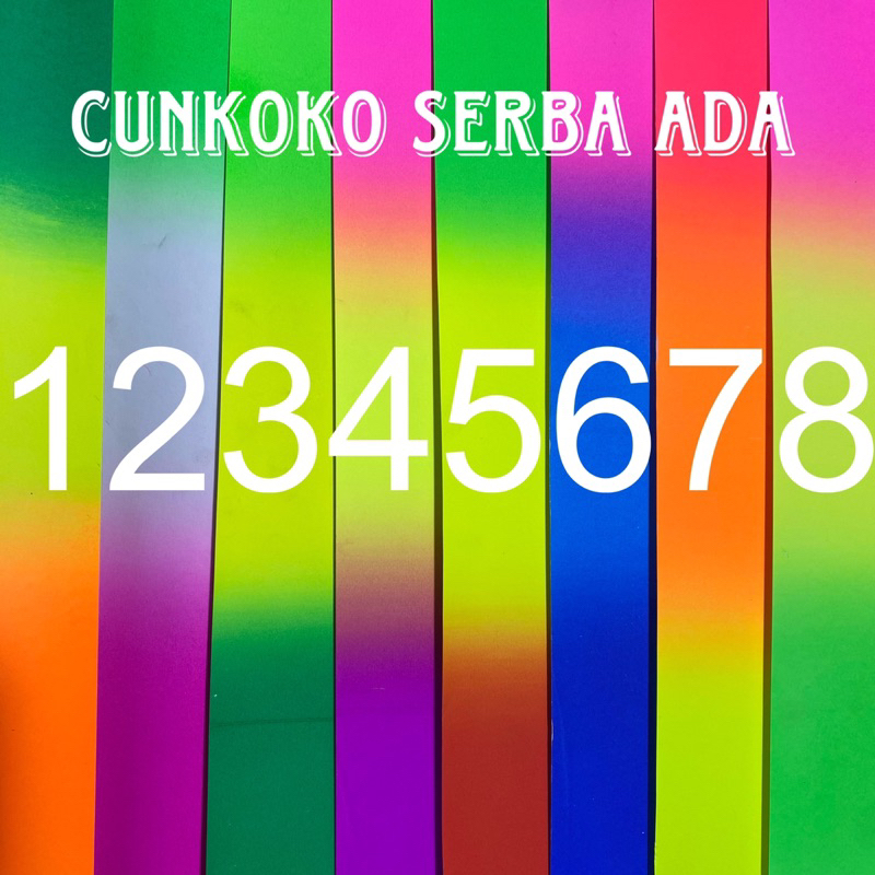 

KERTAS KARTON ASTURO GRADASI 3 RAINBOW 60 X 40 CM / 1 LEMBAR