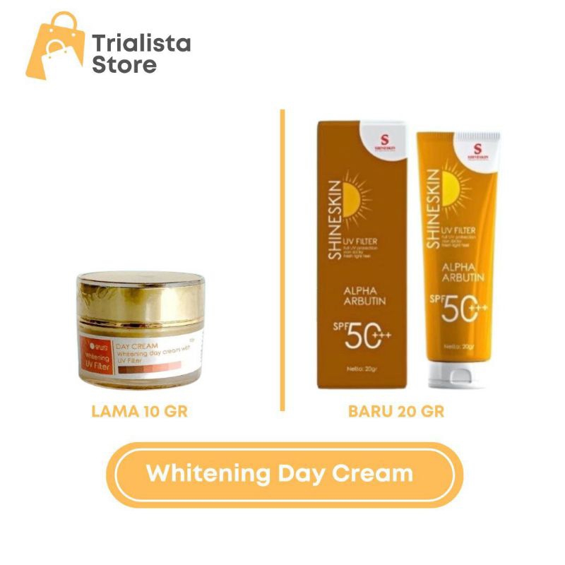 TRIALISTA BWS SHINESKIN WHITENING DAY CREAM BWS UV FILTER SPF 50 DAY CREAM SHINESKIN CREAM SIANG SHI