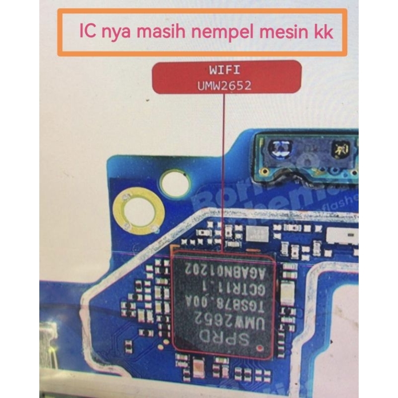 Ic wifi UMW2652 Realme C35 masih nempel mesin Original bahan