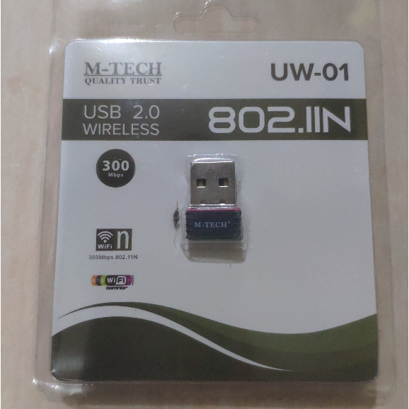 Mtech UW-01 USB Wifii 2.0 WLAN Dongle Adapter 802.11n  300 Mbps