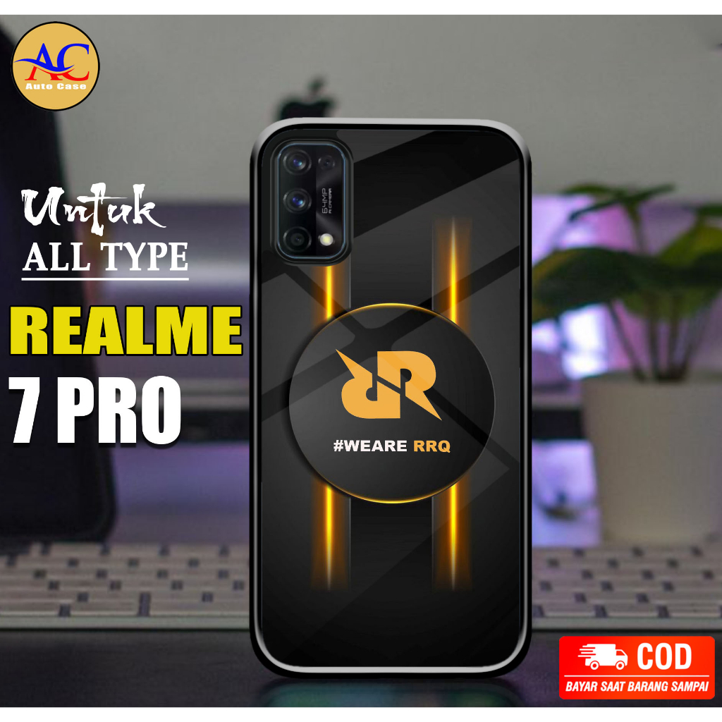 CaseSoftcase Glass kaca untuk REALME 7 Pro RRQ Casing Handphone Case Hp Procamera