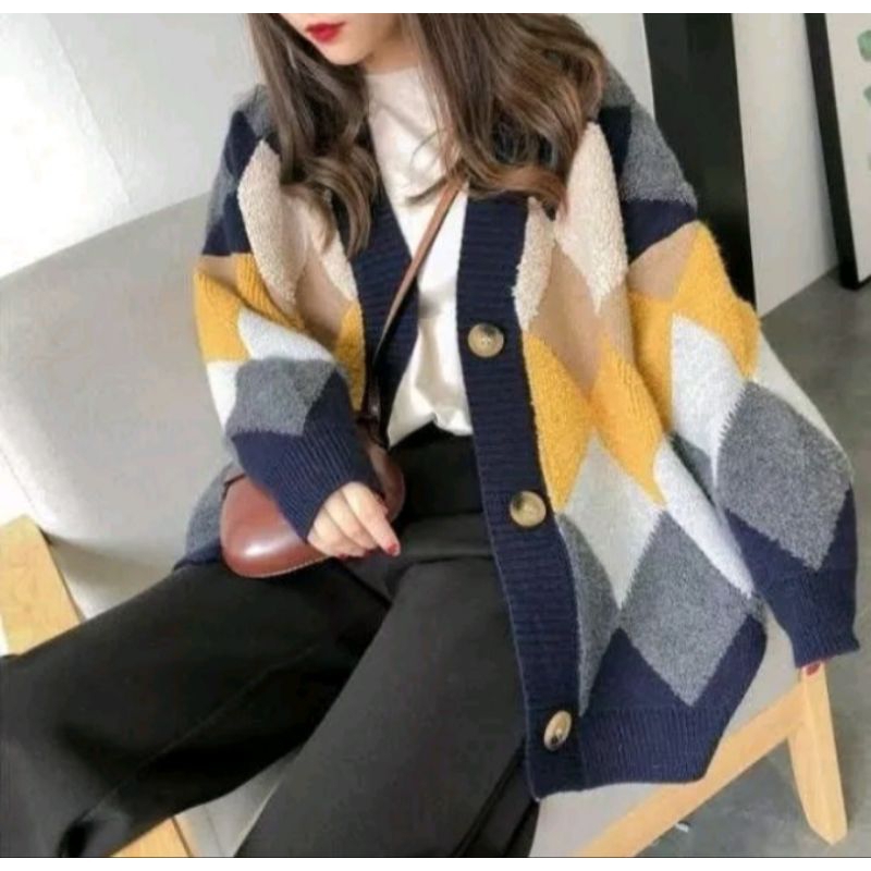 Cardigan Rajut Tebal Korean Style