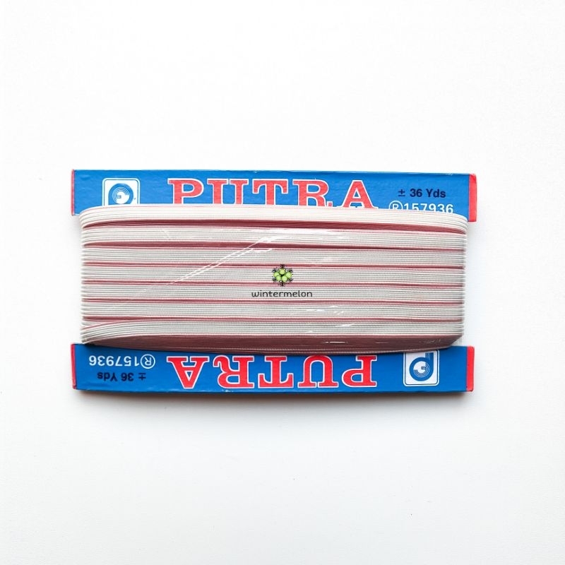 Elastis Putra Lebar 1 cm Harga Per Meter / Elastis Kecil / Elastis Merek Putra / Tali Kolor Kualitas